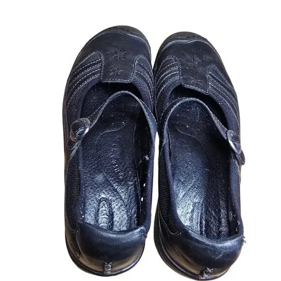 Keen Black Leather Mary Jane Flats Sandals Womens US Size 10 EU 40.5 Activewear - Picture 6 of 8